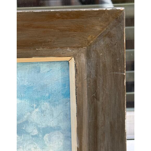 Vintage Framed Oil on Canvas Painting Portland Head Lighthouse, Maine Signed - Picture 10 of 16